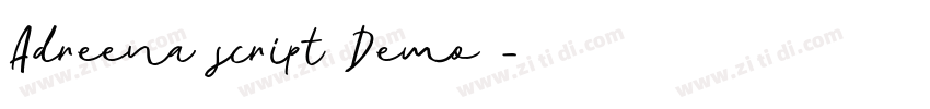Adreena script Demo 字体转换